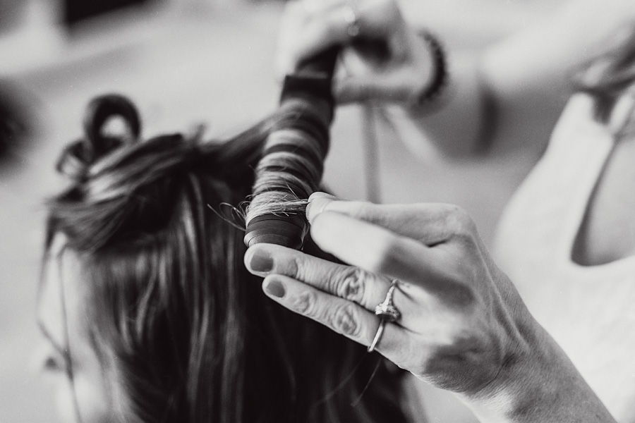 Braut Getting Ready